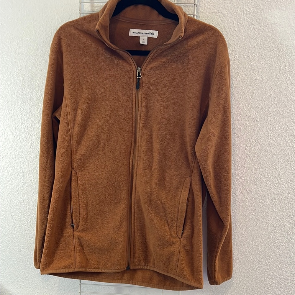 Amazon Essentials Tan Full-Zip Fleece Jacket